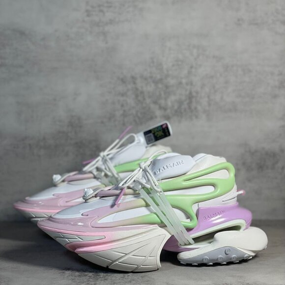 Balmain "Multicolor" Unicorn Low-Top Leather Height-Booster - Picture 4 of 9